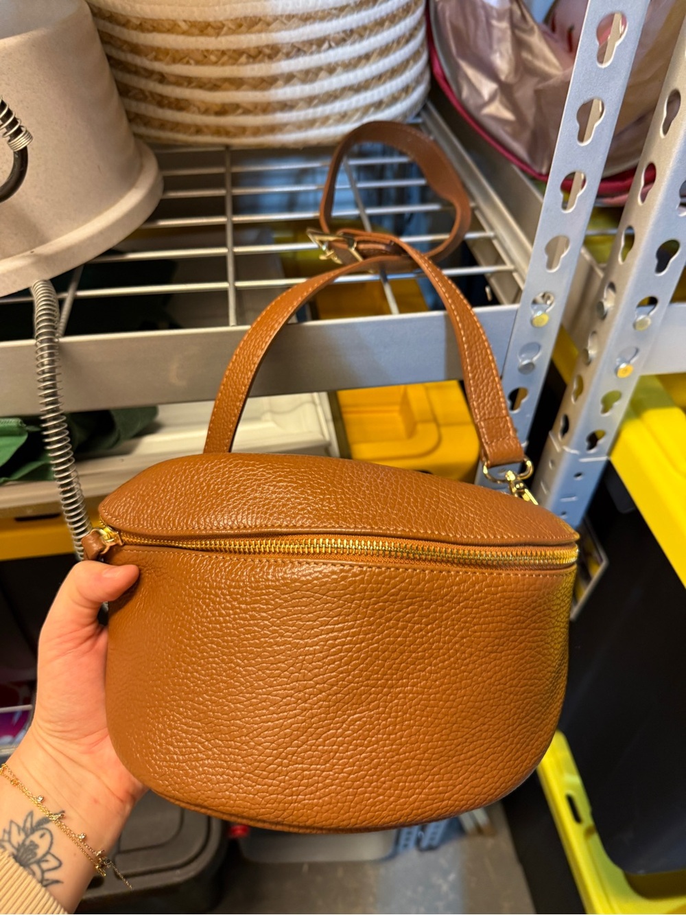 Brown Genuine Leather Crossbody Bag